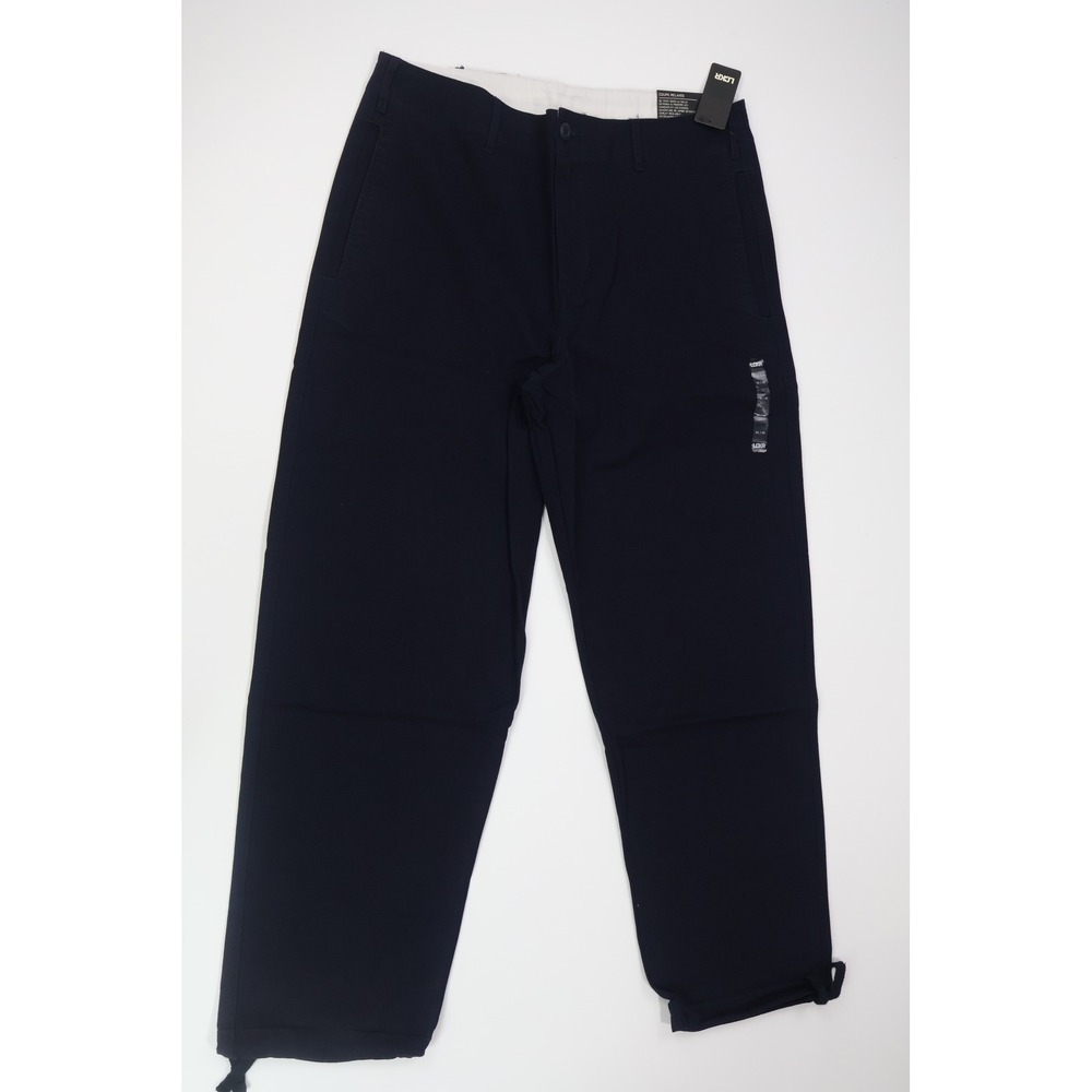 LCKR Pants Relaxed Fit Size M Navy Blue Adjustable Hem Casual Mens